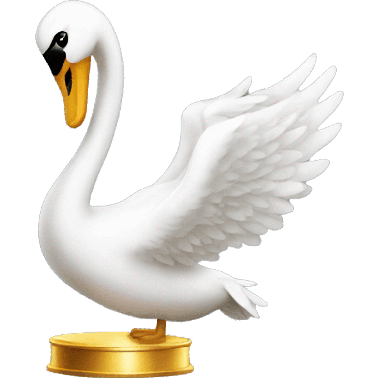 swan holding a trophy emoji