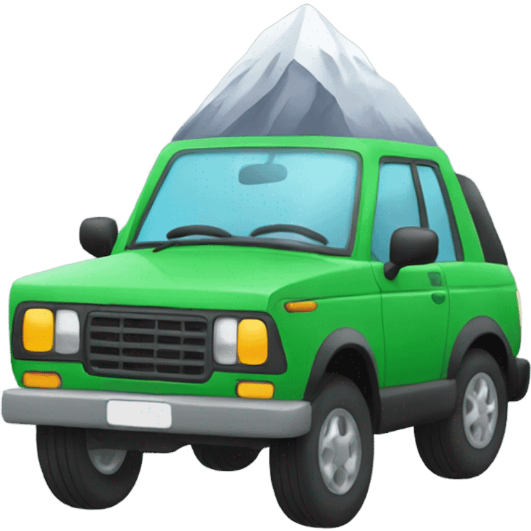 driving car mountain emoji