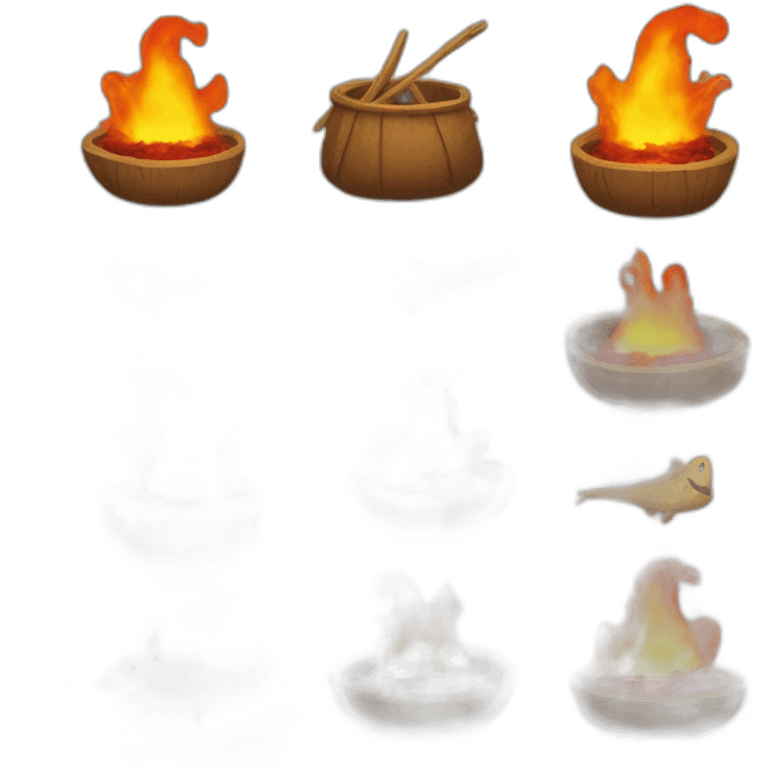 Salamèche et dracaufeu emoji