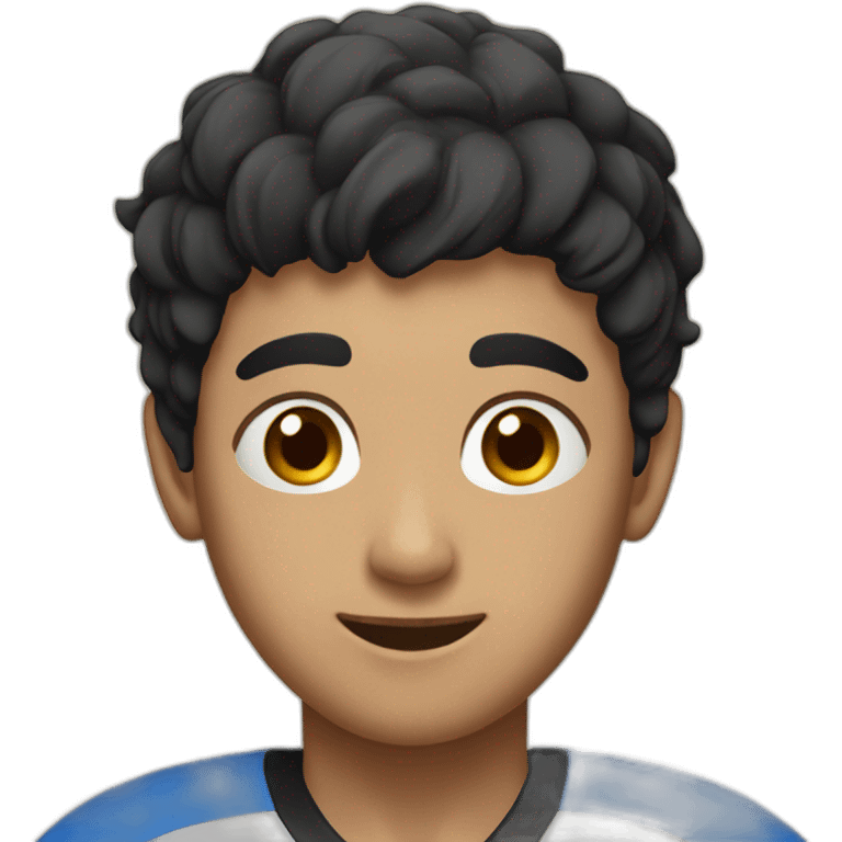 young man with black short hair playing voleyball emoji