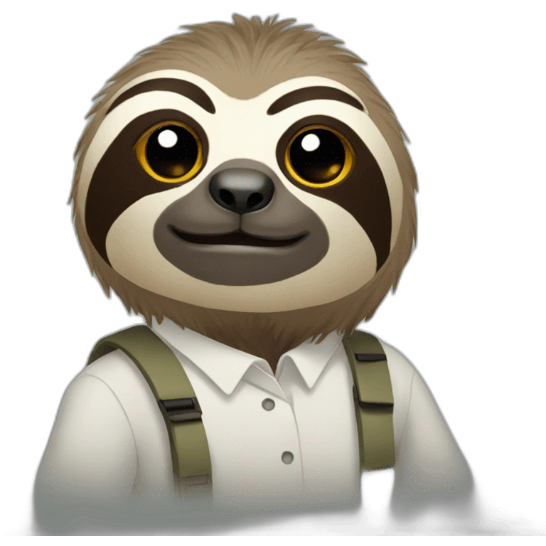 working sloth  emoji