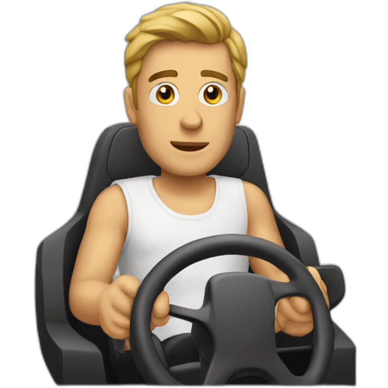 man driving a car emoji