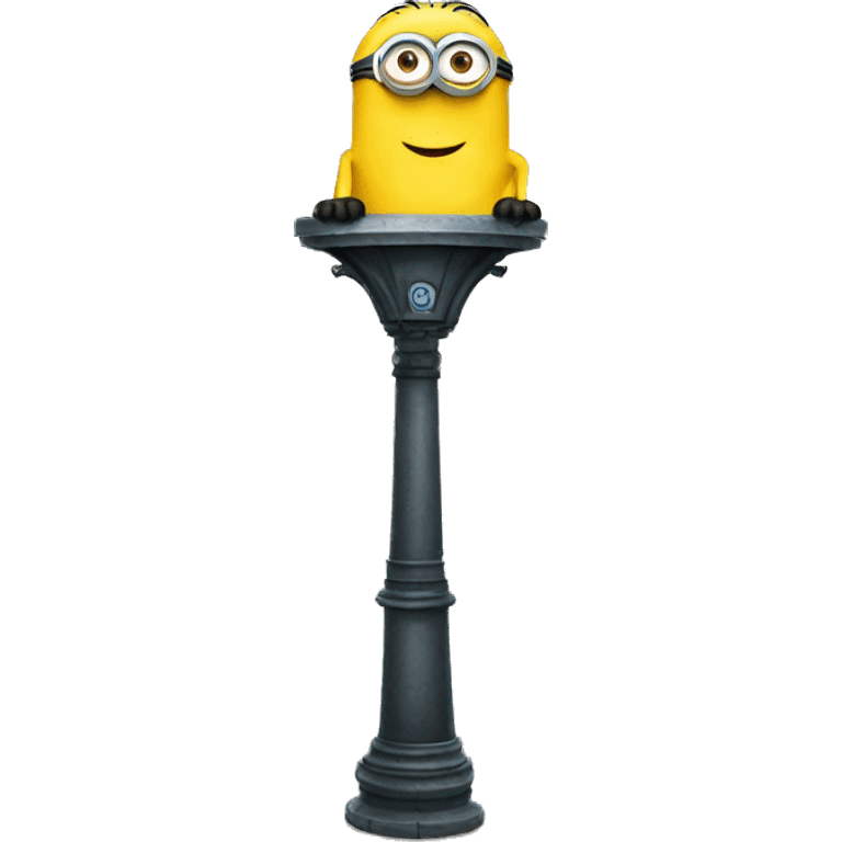 Una farola y un minion emoji