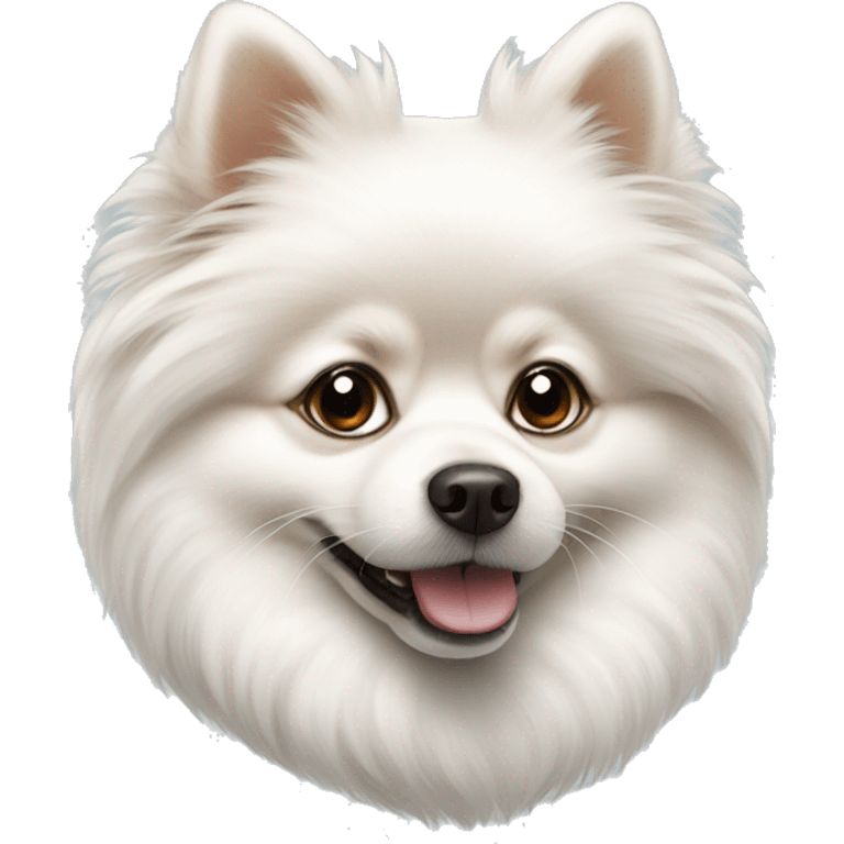 White pomeranian dog emoji