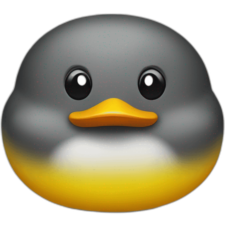 Half bad rubber duck emoji