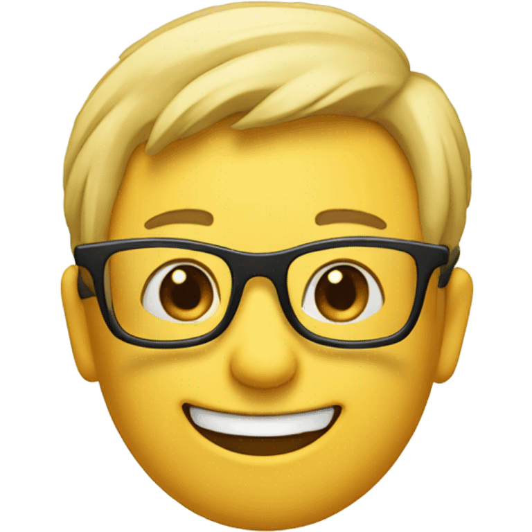 smiling emoji with glasses on and hands joined up emoji