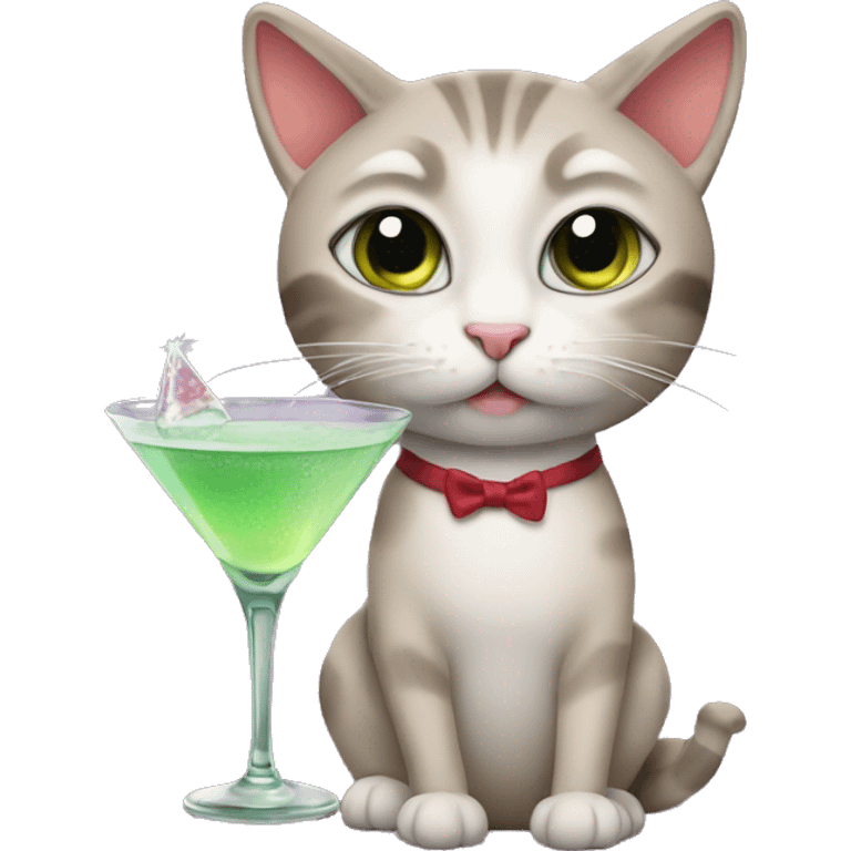 Cat with a martini emoji