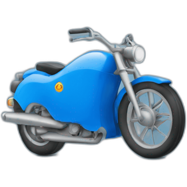 motorcycle blue gas tank emoji