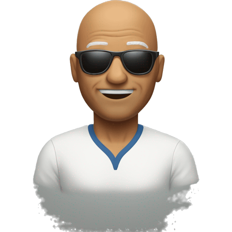 65yo man tennis bald sunglasses  emoji