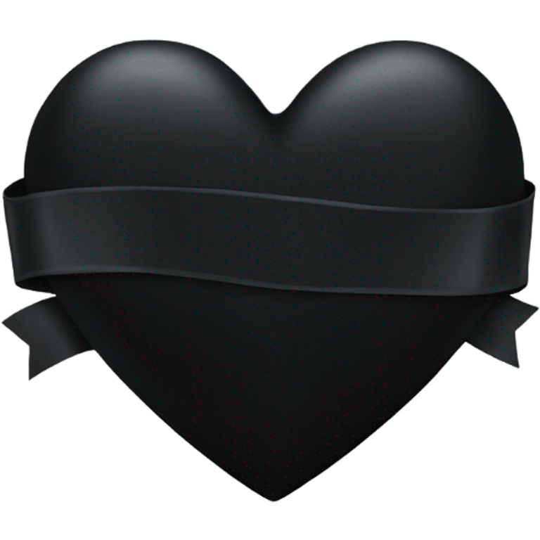 black heart with black ribbon emoji