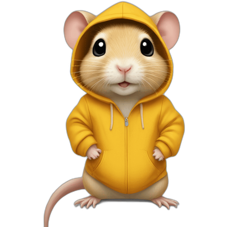 gerbil wearing a hoodie emoji