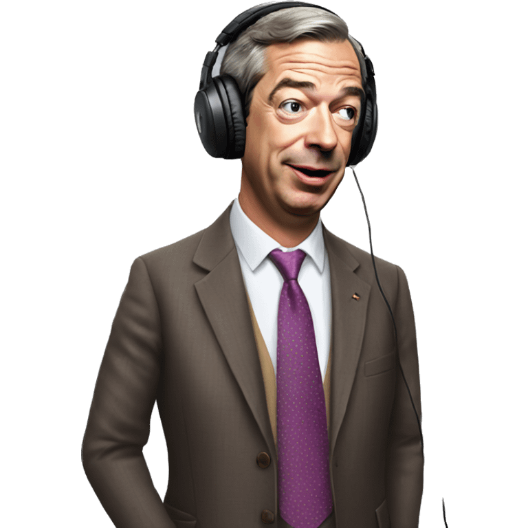 Nigel Farage listening to music  emoji