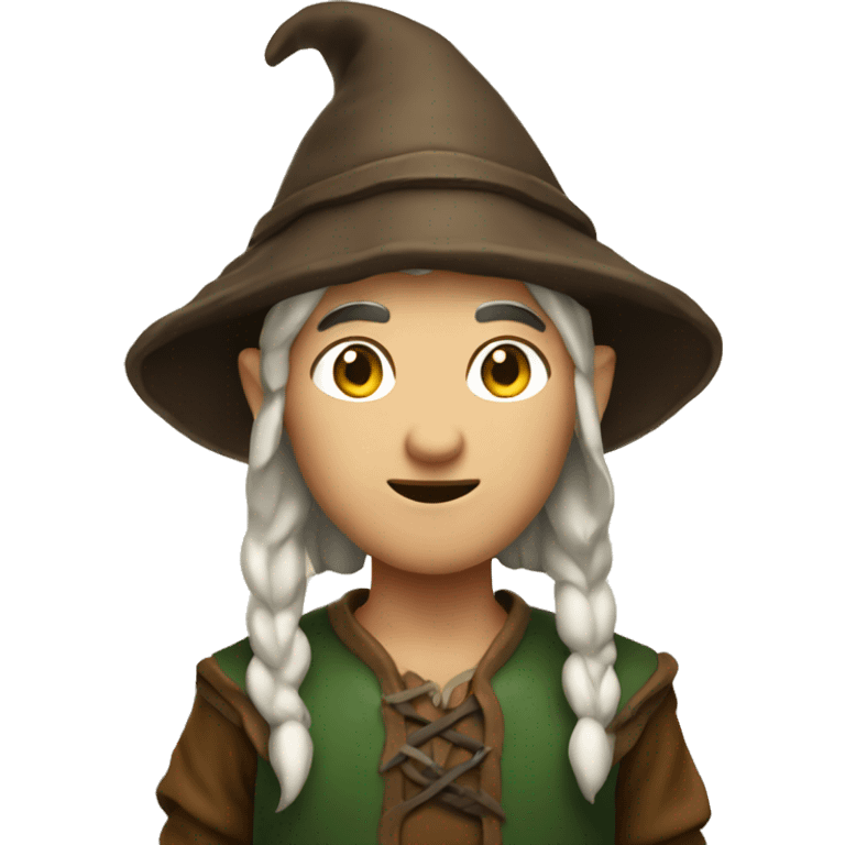 Elven Peasant with leather hat emoji