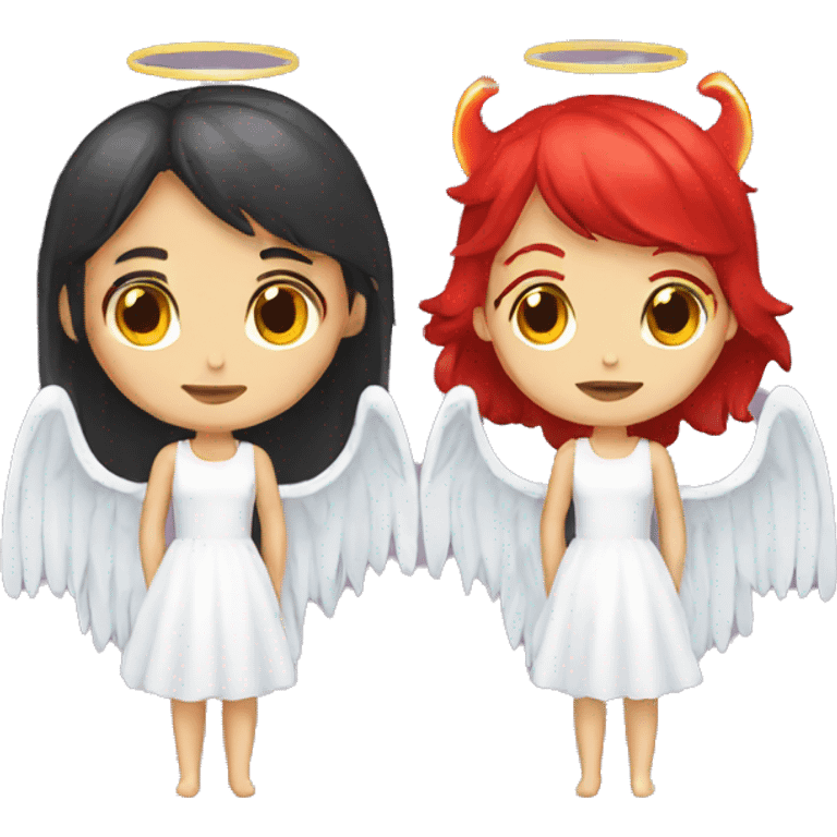 girl angel and devil emoji