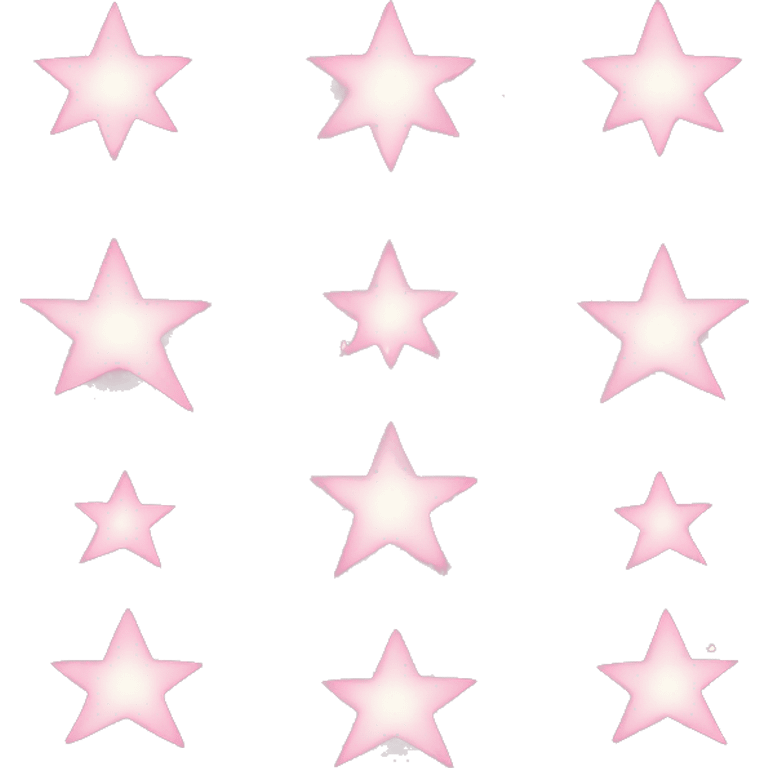 Three small light pink , 4-pointed sparks grouped together. The stars have a slightly elongated shape, giving them a twinkling effect. They vary in size, with the largest star in the center and two smaller stars on either side.  emoji