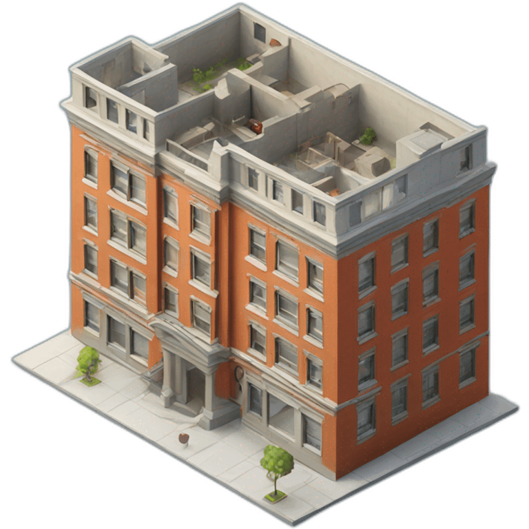 building model isometric new york emoji