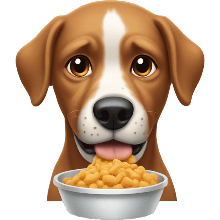 Dog eating food emoji