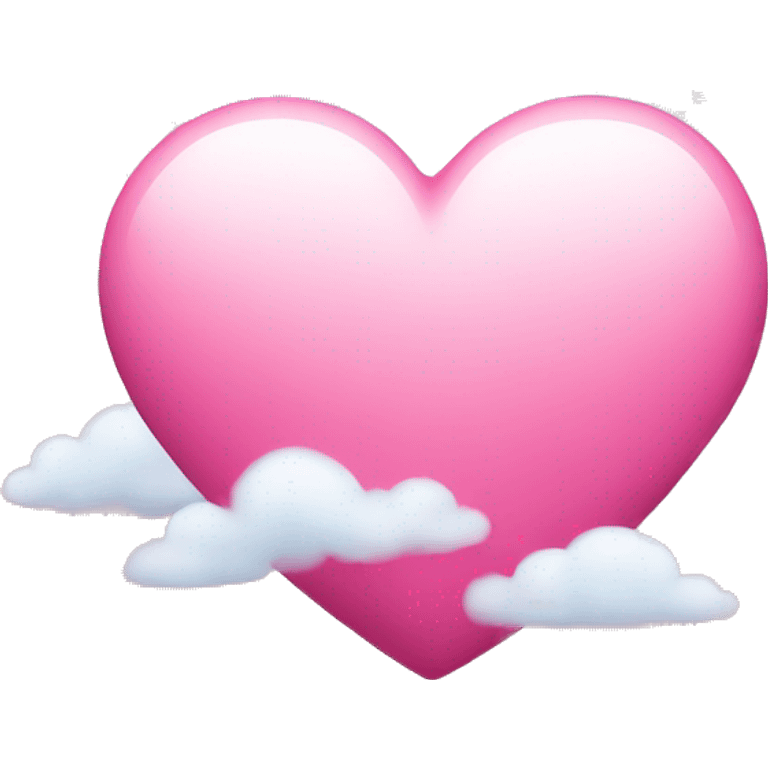 pink heart + cloud emoji