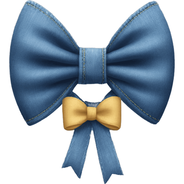 Denim bow emoji