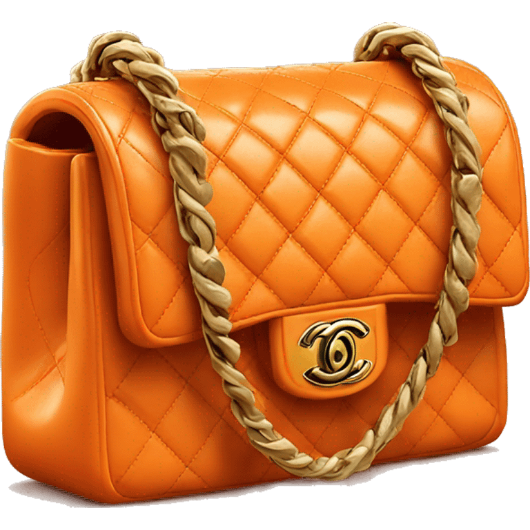 Chanel bag orange emoji