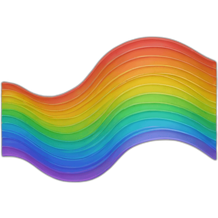 wavy sign on graph periodic rainbow emoji