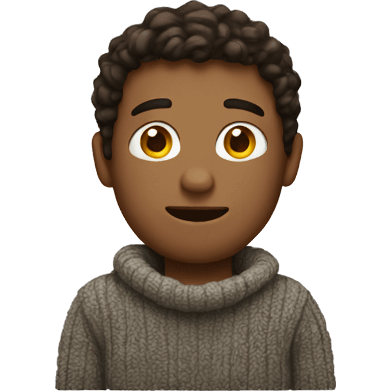 a men with a cozy sueter  emoji