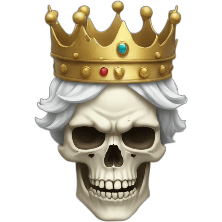 Skull king crown old emoji