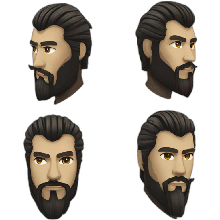 blade runner samurai cyberpunk beard emoji