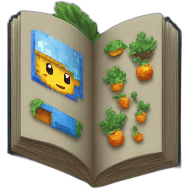 Pixel art book emoji