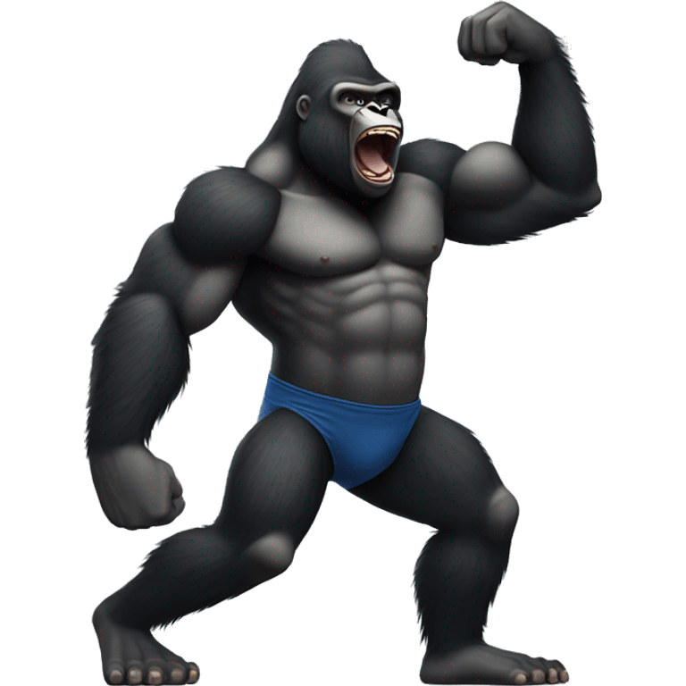 gorilla flexing muscle emoji