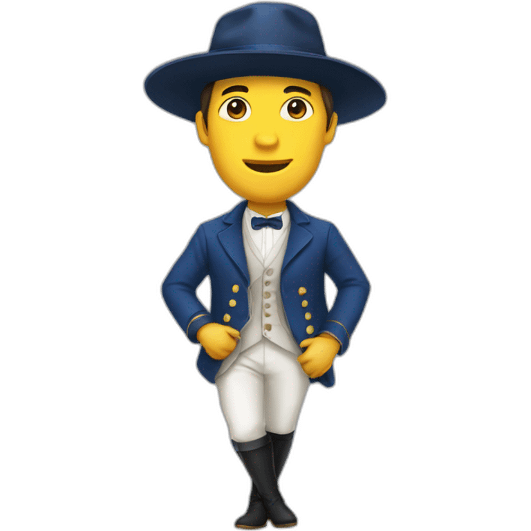 france yang man in national suit with hat emoji