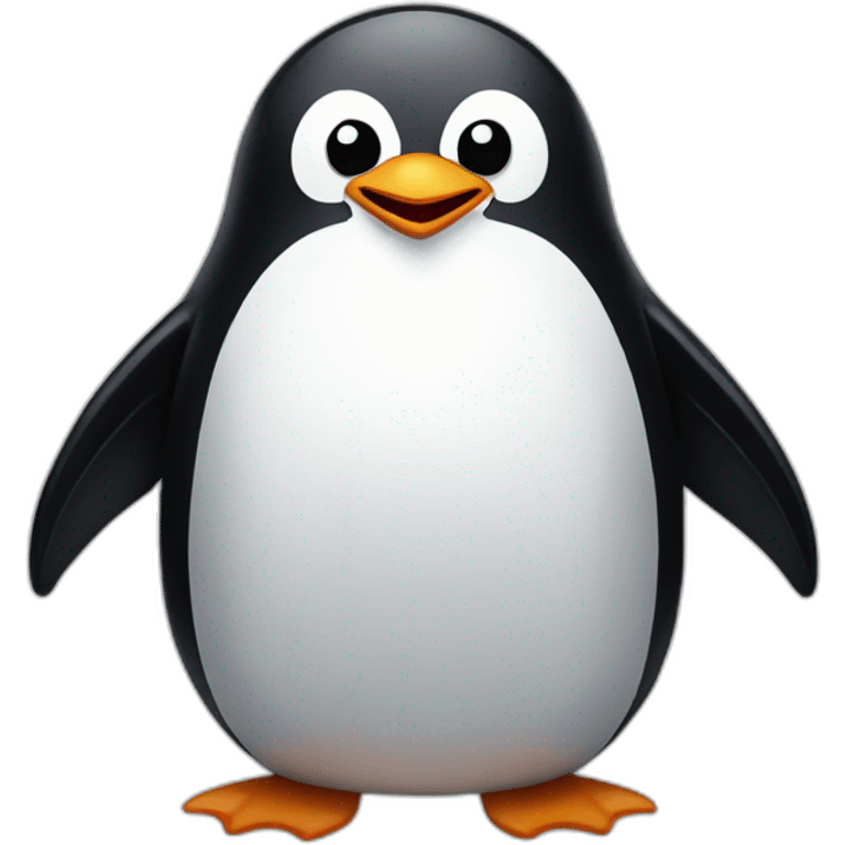 Penguin with sharp teeth emoji