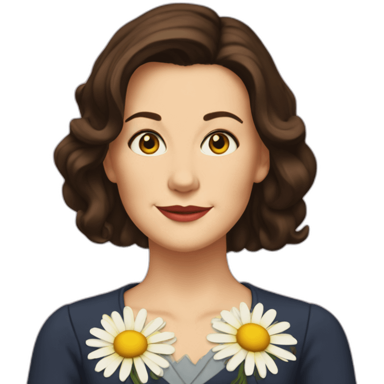 Lorelai Gilmore with a yellow daisy emoji