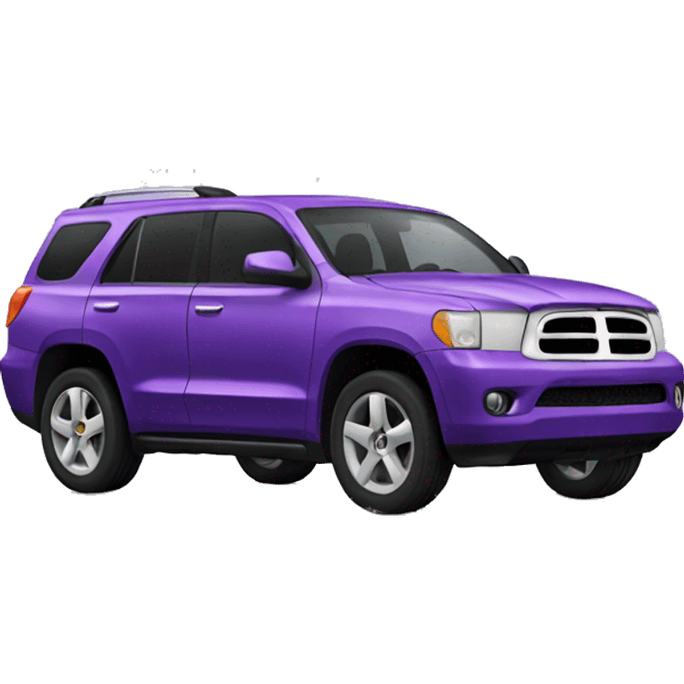 Realistic purple SUV car emoji