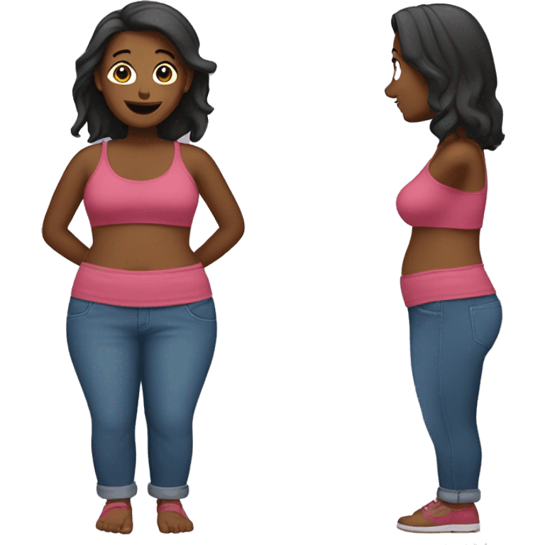 A woman's flat belly emoji