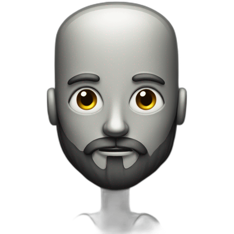 A skinny robot with a beard emoji