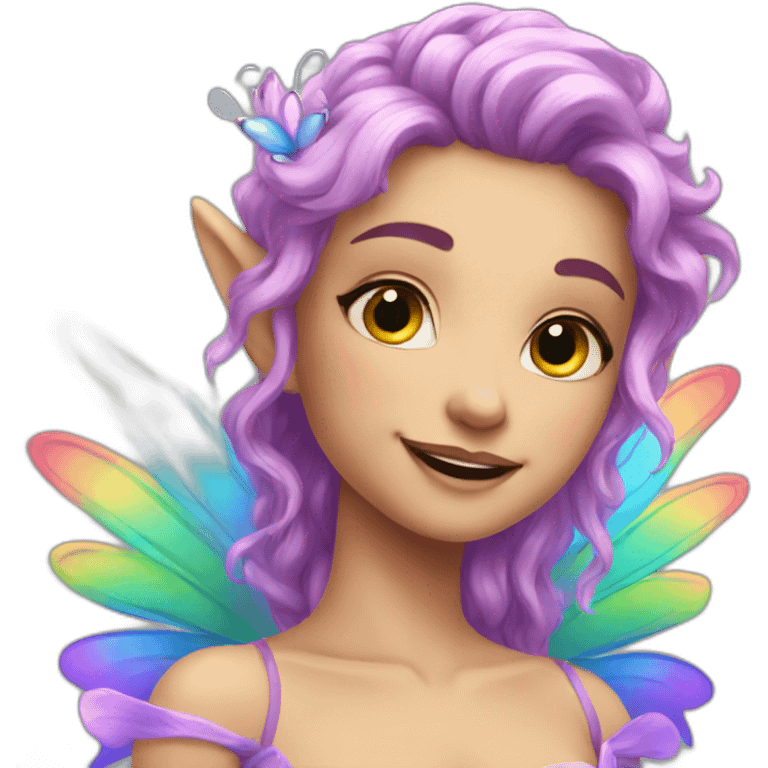 Rainbow fairy emoji