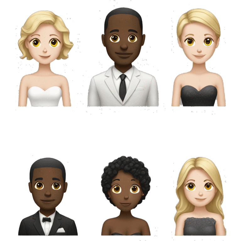 marriage white woman black man  emoji