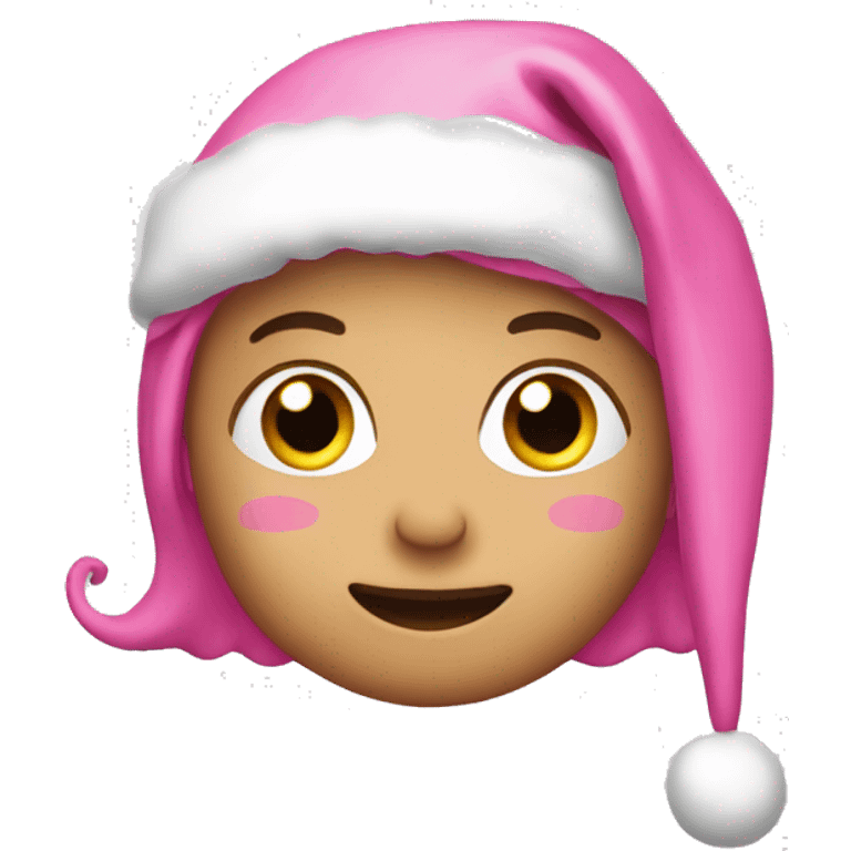 Pink Christmas emoji emoji