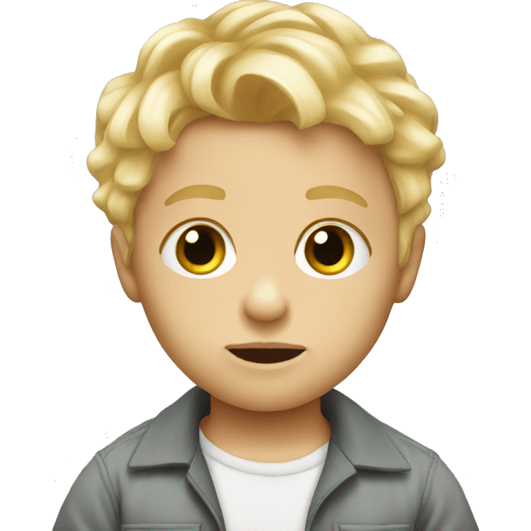 blonde hair blow eye baby boy emoji