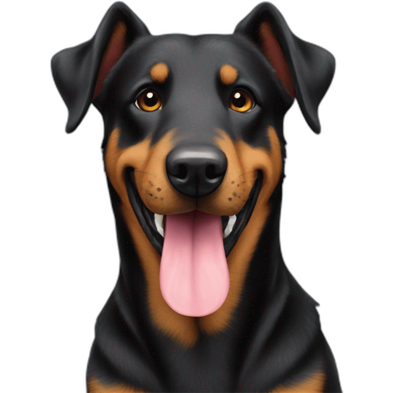 Beauceron dog happy emoji