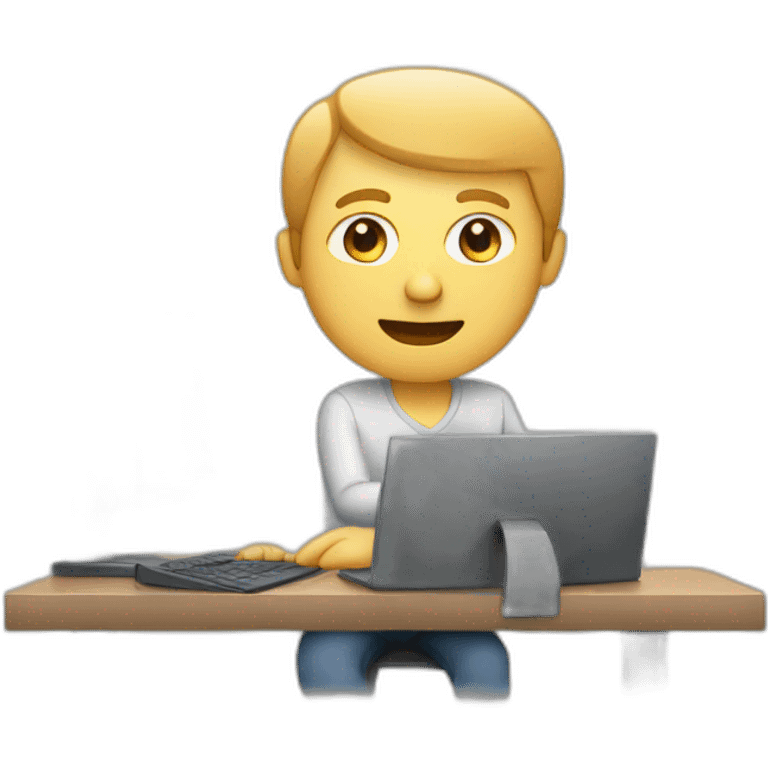 man at computer emoji