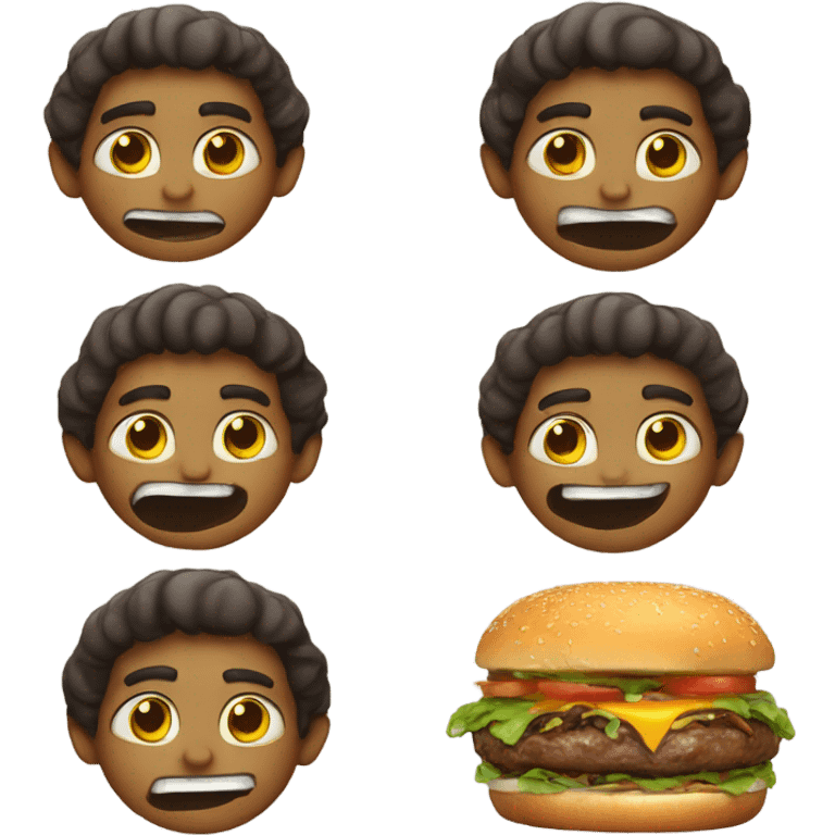 freaky burger boy emoji