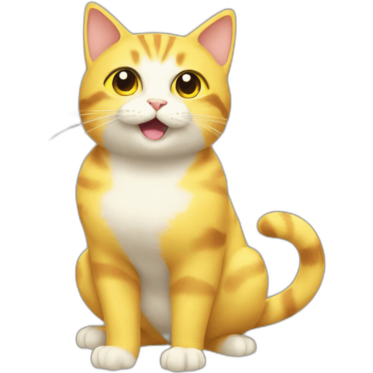 Cat on Pikachu emoji