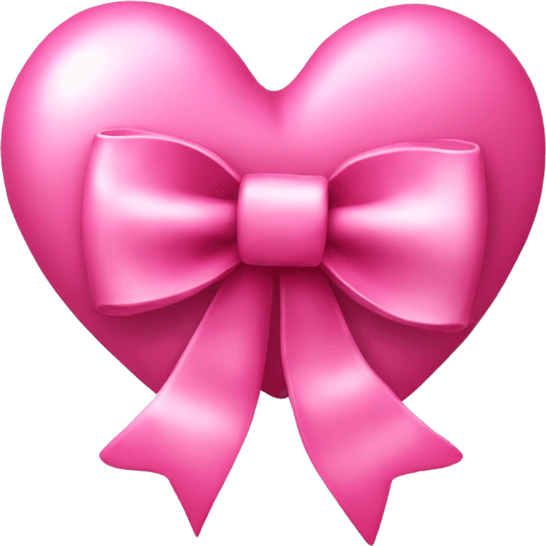 Pink heart with a bow  emoji