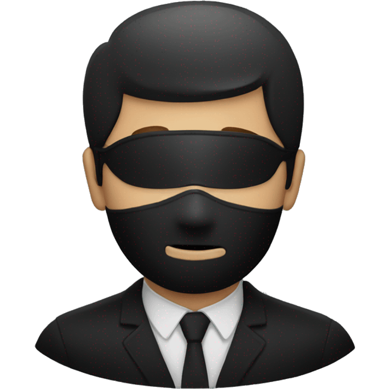 man in black mask emoji