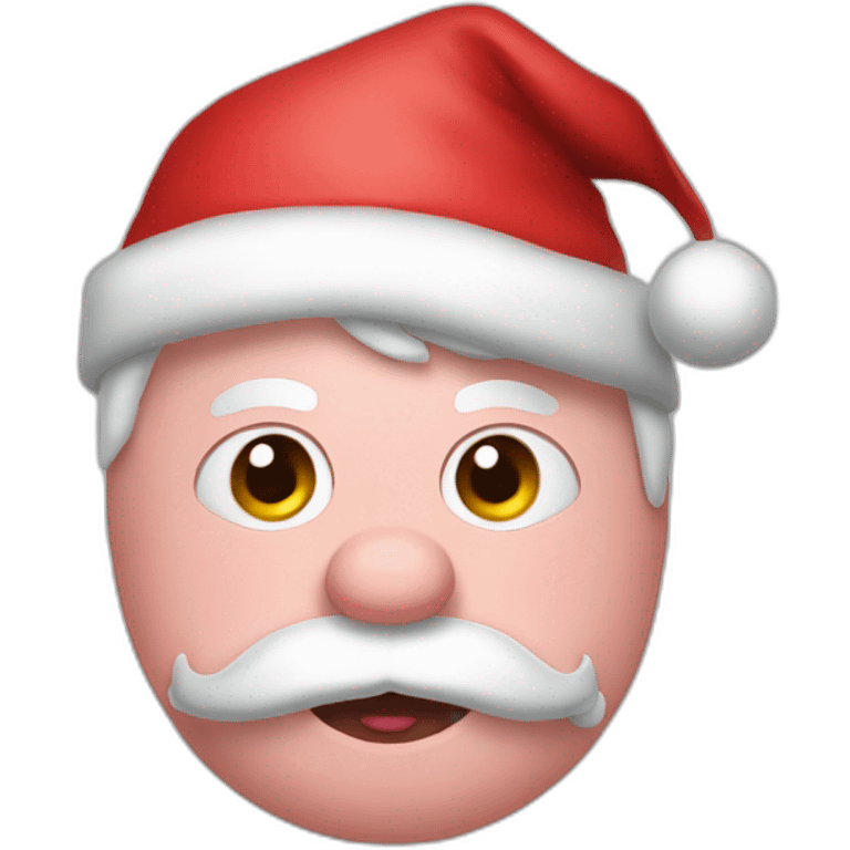 A trashed Santa in a pig slaigh emoji