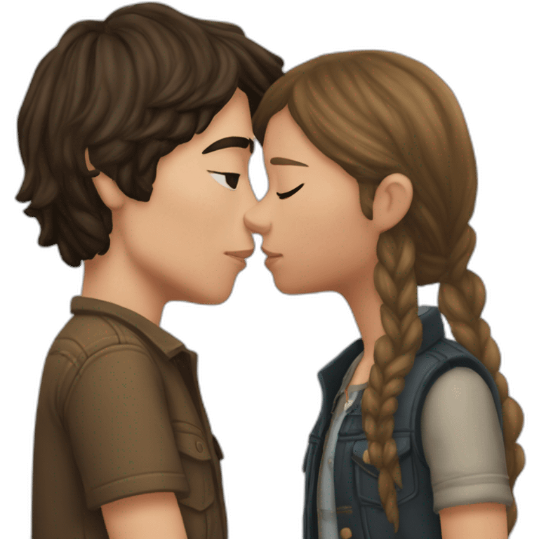 Sofia Peletier kissing Carl Grimes emoji