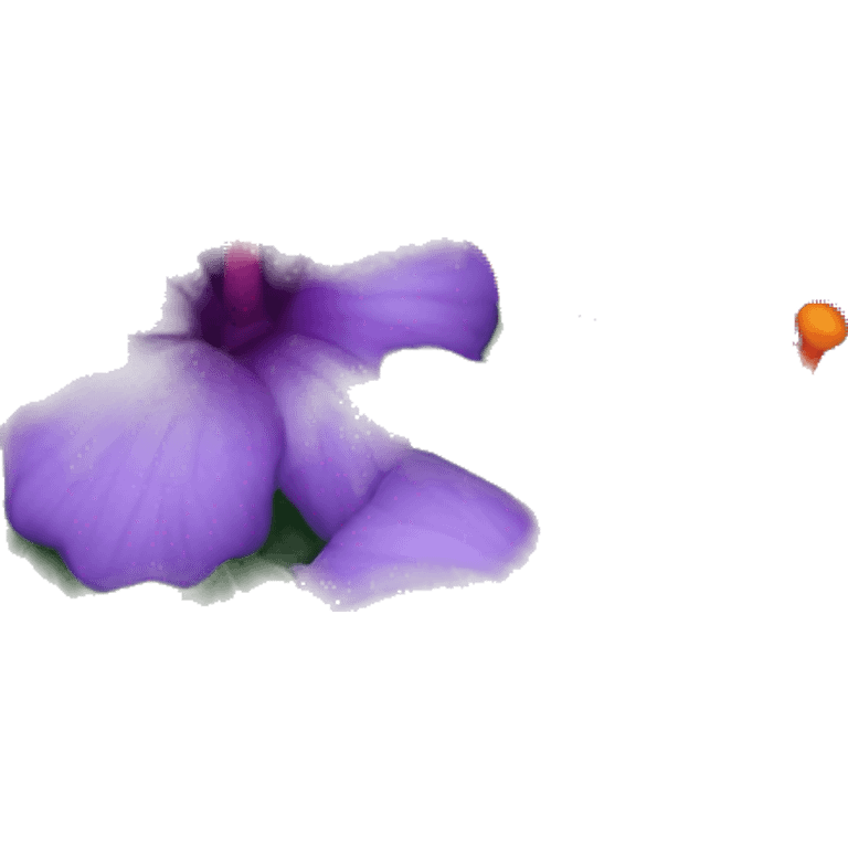 Hawaiian purple with blue and orange hibiscus flower  emoji