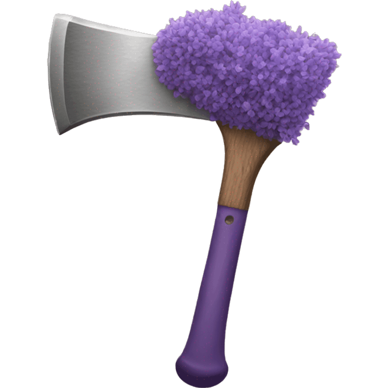 hatchet covered in lavender  emoji